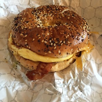 Victory Coffee - Bacon egg & cheese on Everything Bagel - Coffee & Tea Near Me - Tampa, Florida