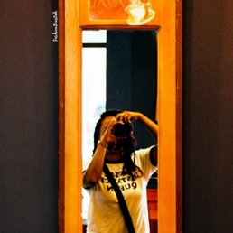 Port City Java (Leland) mirror decor with a reflection of me taking the photo :)