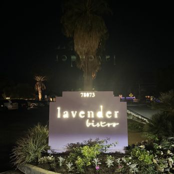 Lavender Bistro - Signage - New American Near Me - La Quinta, California