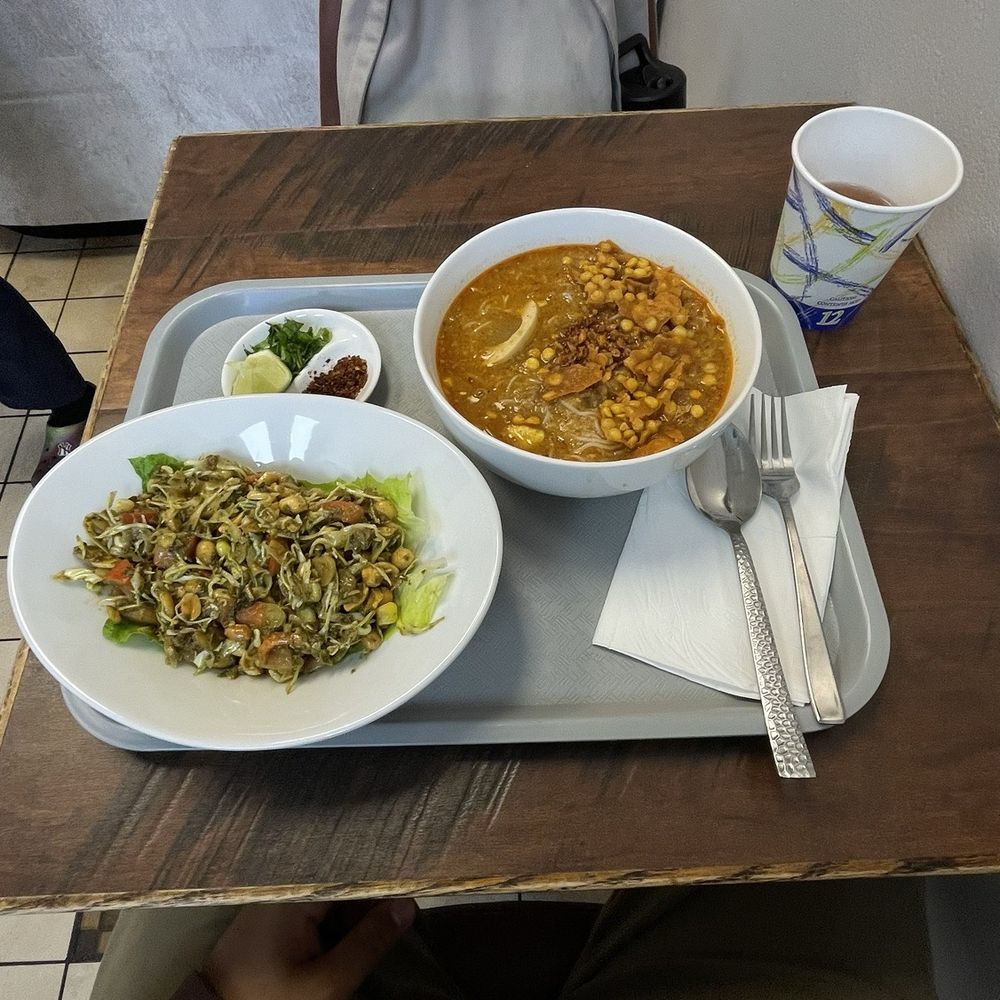 Pickled Tea Leaf Salad and Mohinga Fish Soup Pickled Tea Leaf Salad and Mohinga Fish Soup