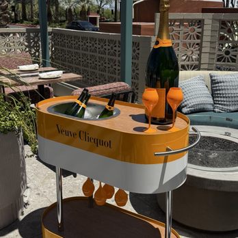 Hearthstone Kitchen & Cellar - Veuve Clicquot cart - New American Near Me - Las Vegas, Nevada