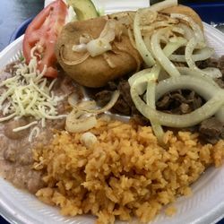 Platillo #1 Steak & Chille Relleno