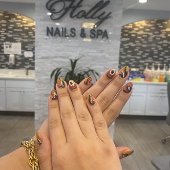 Holly Nails & Spa - Dip powder designs - Nail Salons Near Me - Riverside, California