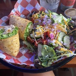 Nixons - Chicken Caesar wrap with side garden salad