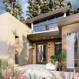 Exterior outside entrance of Donegan Design - Custom Home Rendering Exterior outside entrance of Donegan Design - Custom Home Rendering