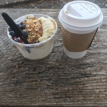 Vintage Coffee Cafe - Home-made granola with fruits and coffee and milk - Coffee & Tea Near Me - Mount Pleasant, South Carolina Vintage Coffee Cafe - Home-made granola with fruits and coffee and milk - Coffee & Tea Near Me - Mount Pleasant, South Carolina