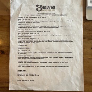 3 Halves Brewing - Menu - Breweries Near Me - Liberty, Missouri