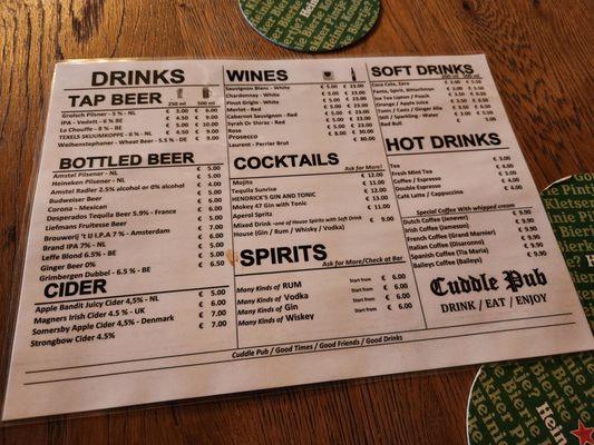 Menu photo 5 Cuddle Pub Amsterdam, NH Menu photo 5 Cuddle Pub Amsterdam, NH