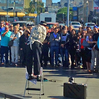Frisco Fred - Comedy, Magic & Crazy Stunts - Frisco Fred wows the crowd at Fisherman's Wharf in San Francisco - Magicians Near Me Frisco Fred - Comedy, Magic & Crazy Stunts - Frisco Fred wows the crowd at Fisherman's Wharf in San Francisco - Magicians Near Me