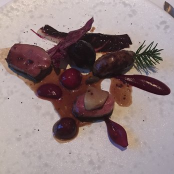 The Ledbury - Berkshire Roe Buck - Smoked Bone Marrow, Cherries, Red Leaves and Vegetables (1/2) - Modern European Near Me - London, XGL The Ledbury - Berkshire Roe Buck - Smoked Bone Marrow, Cherries, Red Leaves and Vegetables (1/2) - Modern European Near Me - London, XGL