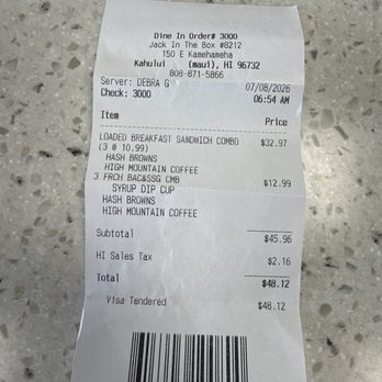 Jack in the Box - Fast Food Near Me - Kahului, Hawaii