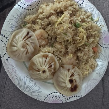 Lucky Dumpling - 8 Chicken Xiao Long Bao and Shrimp Fried Rice. - Chinese Near Me - Rancho Cucamonga, California