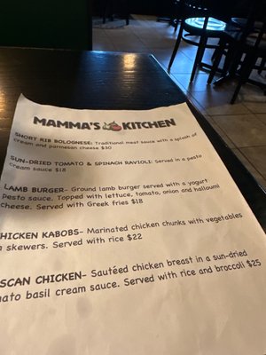 Menu photo 2 Mamma's Kitchen Alexandria, VA