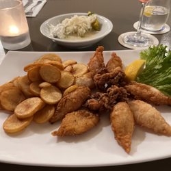Restaurant Symposion - Baby Calamaris mit Scheibenkartoffeln