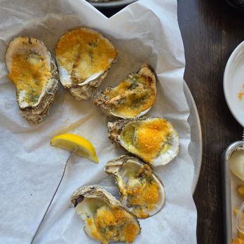 Anna Maria Oyster Bar - Pier - Parmesan baked oysters- half dozen - Seafood Near Me - Bradenton Beach, Florida Anna Maria Oyster Bar - Pier - Parmesan baked oysters- half dozen - Seafood Near Me - Bradenton Beach, Florida