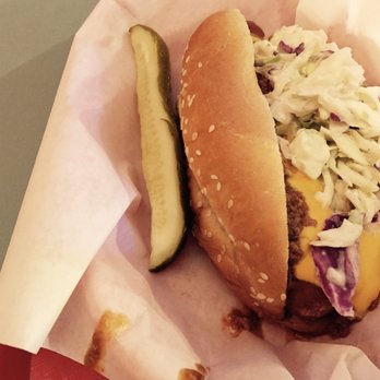 Jack's Cosmic Dogs - Blue galactic (cheese, chili, blue cheese slaw) - Hot Dogs Near Me - Mount Pleasant, South Carolina Jack's Cosmic Dogs - Blue galactic (cheese, chili, blue cheese slaw) - Hot Dogs Near Me - Mount Pleasant, South Carolina