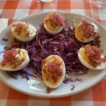 Duke's Dining Hall - Deviled Eggs Appetizer - American Near Me - Crockett, California Duke's Dining Hall - Deviled Eggs Appetizer - American Near Me - Crockett, California