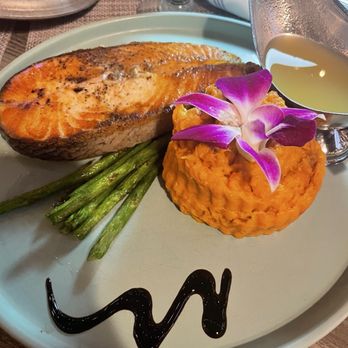 Lagar Restaurant - Grilled Salmon (Fielete de Salmao Grelhado) - Portuguese Near Me - Union, New Jersey Lagar Restaurant - Grilled Salmon (Fielete de Salmao Grelhado) - Portuguese Near Me - Union, New Jersey