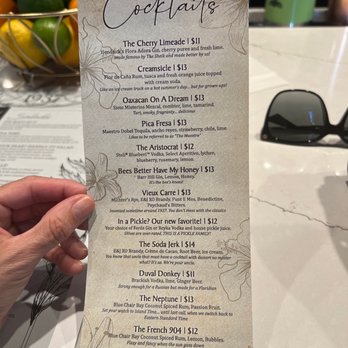 1937 Spirits & Eatery - Cocktail menu they do have happy hour 3-6 - Cocktail Bars Near Me - Jacksonville, Florida 1937 Spirits & Eatery - Cocktail menu they do have happy hour 3-6 - Cocktail Bars Near Me - Jacksonville, Florida