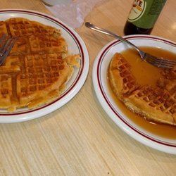 Huddle House - nasty soggy waffles due to syrup running like water . makes soogy mess that gags ya to try swallow a bite
