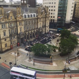 View of the Leeds city square frim our 7th floor room