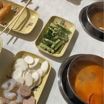97 Hot Pot - Tom yung soup, rice cake, beef ball, chinese donut, hand pressed cucumber (SO GOOD), sliced porkbelly and rice - Hot Pot Near Me - Edmonton, Alberta 97 Hot Pot - Tom yung soup, rice cake, beef ball, chinese donut, hand pressed cucumber (SO GOOD), sliced porkbelly and rice - Hot Pot Near Me - Edmonton, Alberta