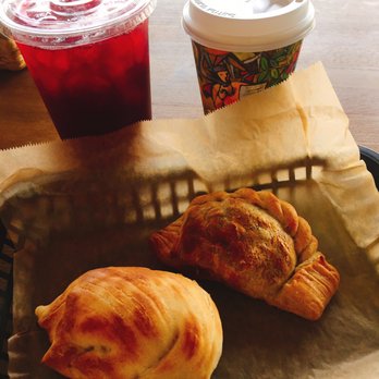World Empanadas - Breakfast empanada, biscuits and gravy empanada & coffee + free hibiscus drink with Yelp check in! - Latin American Near Me - Burbank, California