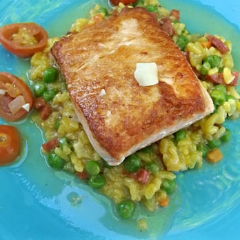 Ocho - Salmon and risotto - Lounges Near Me - San Antonio, Texas