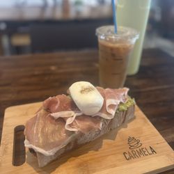 Carmela Coffee - Wellington - Burrata & Prosciutto Avocado Toast