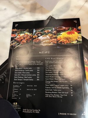 Menu photo 2 Satay Bistro Philadelphia, PA Menu photo 2 Satay Bistro Philadelphia, PA