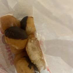 8 Donut Holes and 1 glazed donut