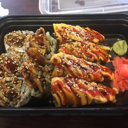 Happy Buddha - Spider roll and Fried Volcano roll...Mmmmm Mmmm