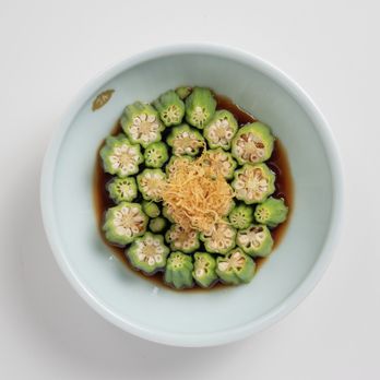 JA Jiaozi - Okra in Seasoned Dressing - Dim Sum Near Me - Irvine, California JA Jiaozi - Okra in Seasoned Dressing - Dim Sum Near Me - Irvine, California