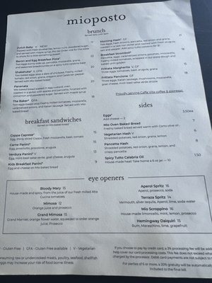 Menu photo 4 Mioposto Seattle, WA Menu photo 4 Mioposto Seattle, WA