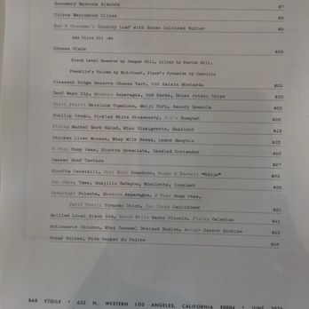 Bar Etoile - Menu - Wine Bars Near Me - Los Angeles, California