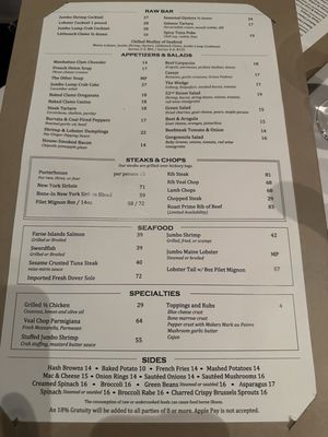 Menu photo 8 Gallaghers Steakhouse New York, NY Menu photo 8 Gallaghers Steakhouse New York, NY