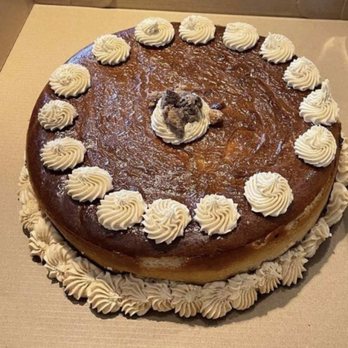 Forno Bakery - The first cheesecake I ordered from them which looks nice and it was but a piece of Peanut Butter jar seal was found inside. - Bakeries Near Me - Wareham, Massachusetts