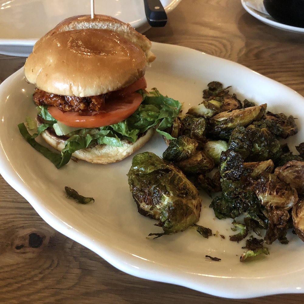Tupelo Honey Southern Kitchen & Bar - Sweet & Spicy Chicken with side of Brussels sprouts - Southern Near Me - Upper Arlington, Ohio Tupelo Honey Southern Kitchen & Bar - Sweet & Spicy Chicken with side of Brussels sprouts - Southern Near Me - Upper Arlington, Ohio