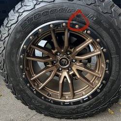 JR Wheels - Location of the damage