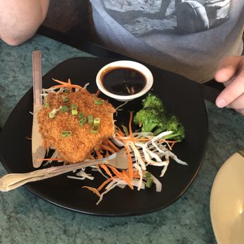 Asian Corner - Katsu salmon with a bite out (whoops) - Thai Near Me - Valley Park, Missouri