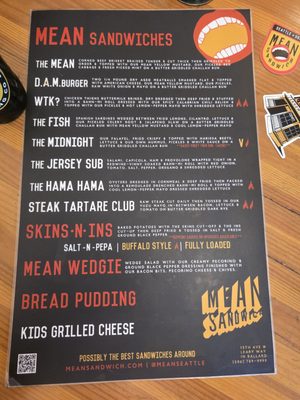 Menu photo 2 Mean Sandwich Seattle, WA