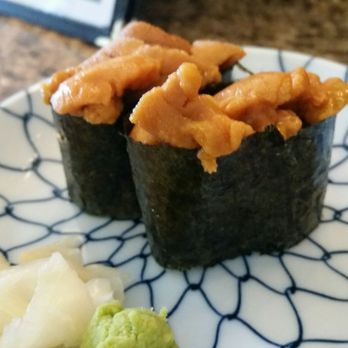 Tanuki Sushi - Uni nigiri (melt in your mouth creaminess) - Sushi Bars Near Me - Kaneohe, Hawaii