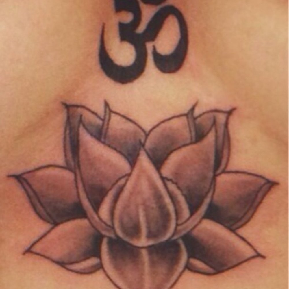In The Skin Studios - Lotus and aum done by Buddy - Tattoo Near Me - Pasadena, California In The Skin Studios - Lotus and aum done by Buddy - Tattoo Near Me - Pasadena, California