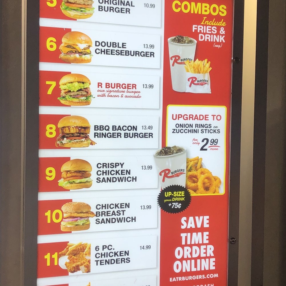 R Burgers - Menu board - Burgers Near Me - Riverside, California R Burgers - Menu board - Burgers Near Me - Riverside, California