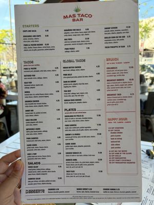 Menu photo 1 Mas Taco Bar Sacramento, CA