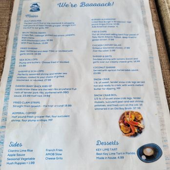 Anna Maria Oyster Bar - Pier - Menu - Seafood Near Me - Bradenton Beach, Florida