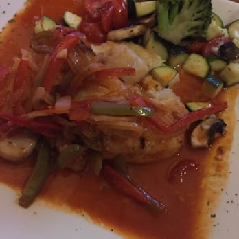 Tiki Mojito - Sea bass, scallops over mashed potatoes with steamed veggies - Cuban Near Me - Elizabeth, New Jersey