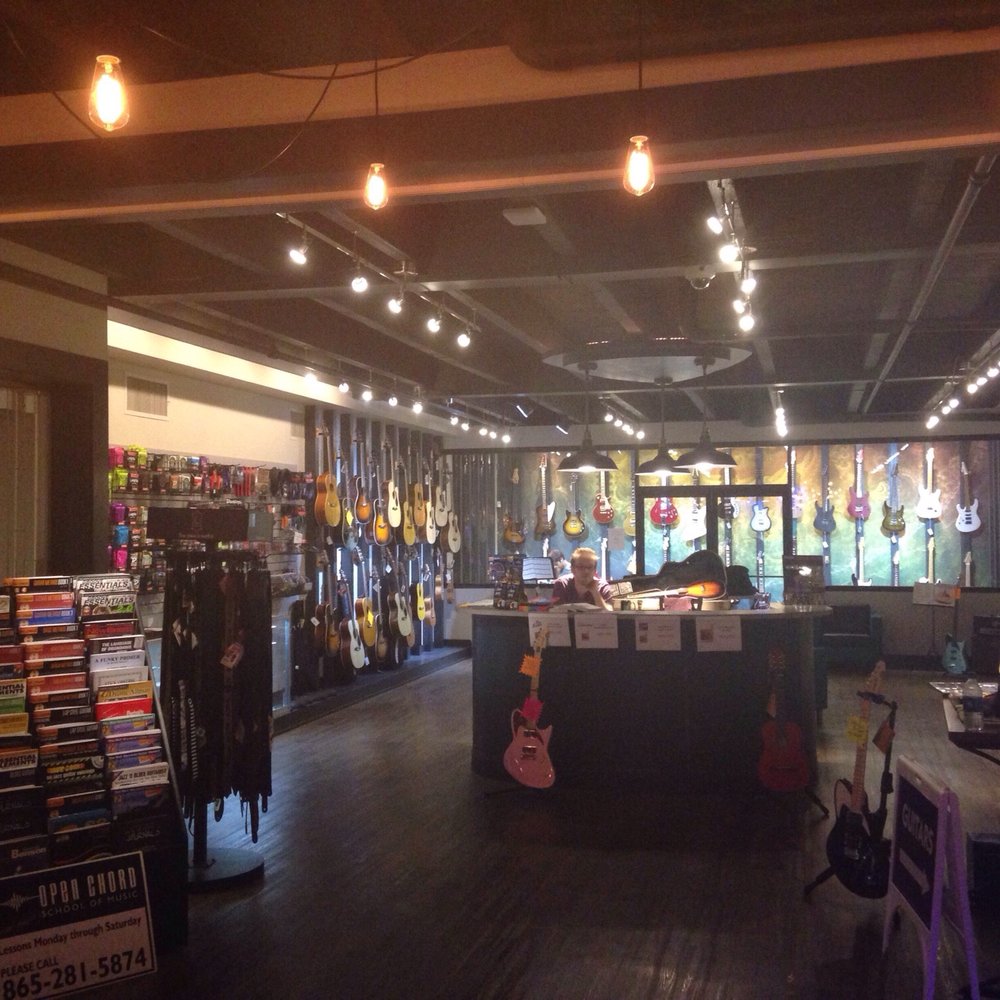 Open Chord - Looking into the guitar showroom. - Music Venues Near Me - Knoxville, Tennessee