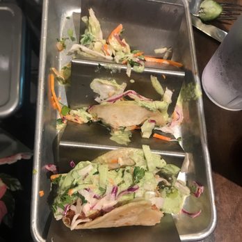 Ponko Chicken - 3 taco plate 3/4 eaten! - Asian Fusion Near Me - Atlanta, Georgia Ponko Chicken - 3 taco plate 3/4 eaten! - Asian Fusion Near Me - Atlanta, Georgia