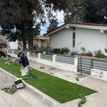 Helix Dreamscapes - Street strip install - Artificial Turf Near Me - Spring Valley, California